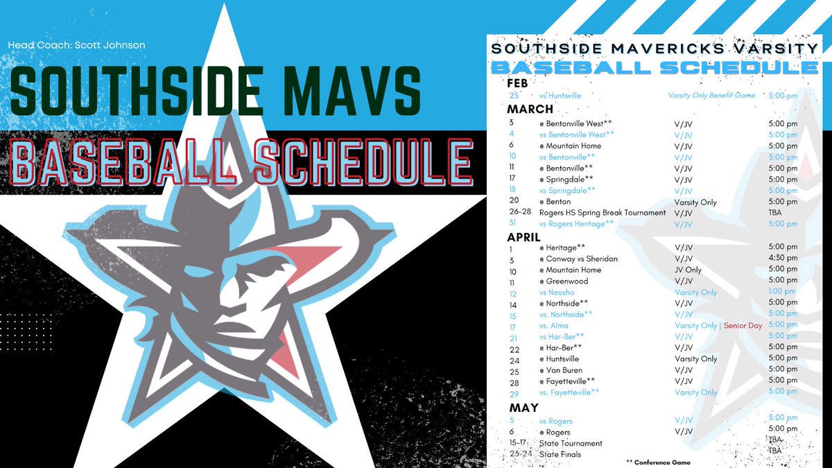 Save the schedule and plan to support the Mavs! The season opener is set for Tuesday, February 25th at Home against Huntsville HS. See you there!