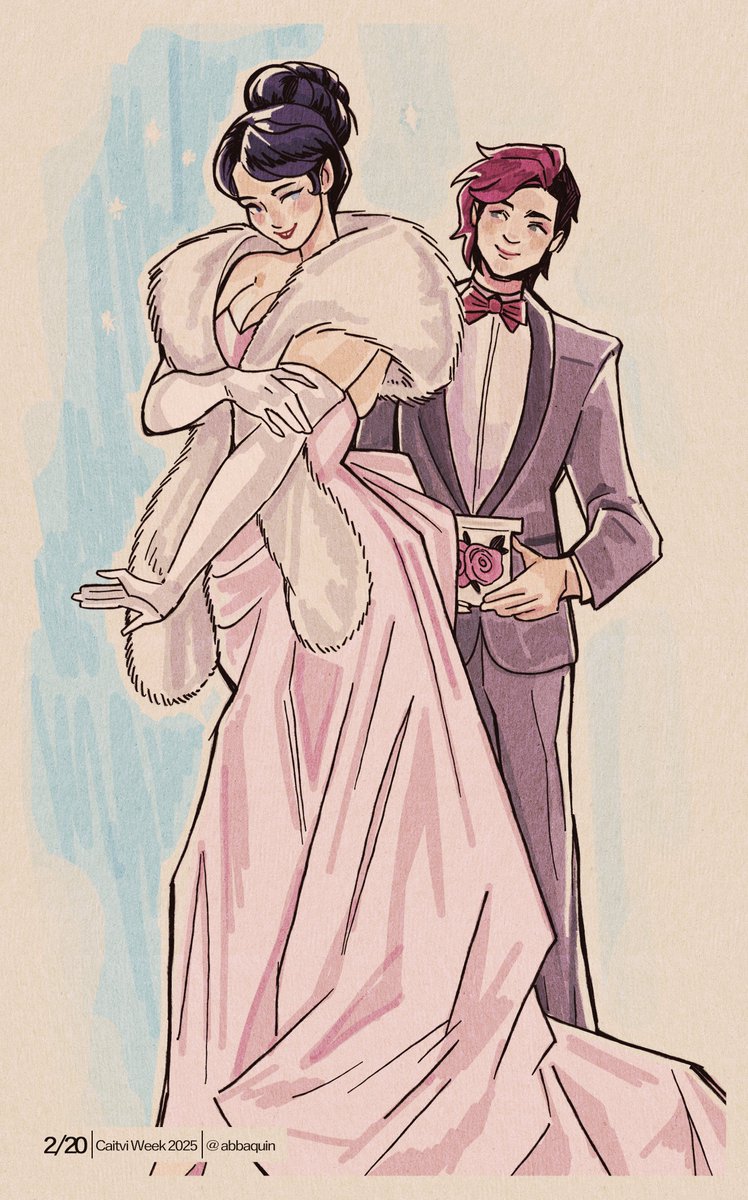 day 7 of drawing caitvi as barbie and ken jumbo trading cards for #caitviweek2025 ✨💖

i won't be doing tomorrows free day in this style (not sure if ill have anything oops) but i might return to this in the future, i kinda wanna draw all 35 of the cards as caitvi eventually👀