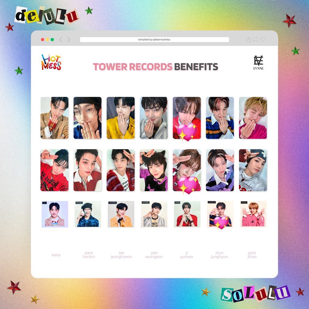 EVNNE タワレコ 渋谷 交換 トレカ メーカー特典

譲：画像1枚目 ケイタ、スンオン

求：画像2枚目 ユンソ

ステッカーは【ケイタ⇄ムンジョン】

郵送 or 29日ザパフォ手渡し可能🙆‍♀️
お気軽にお声がけください！

#EVNNE交換