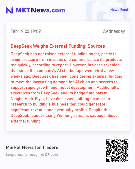 Sino_Market's tweet photo. DEEPSEEK DENIES REPORTS OF EXTERNAL FUNDRAISING, CALLS IT RUMOR.
#CHINA #AI #DEEPSEEK 
https://t.co/t14JX6WKDn https://t.co/iNqpNHhPU6