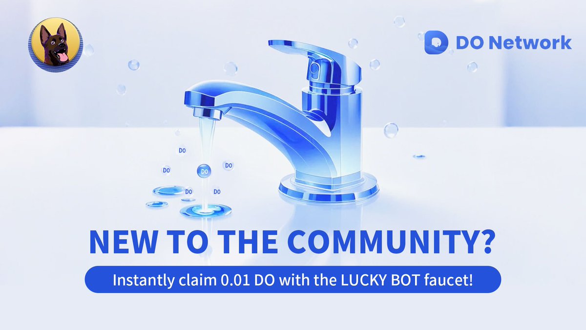🚰 New to the community❓ Claim 0.01 DO instantly with our built-in faucet  on LUCKY BOT! Join today and start earning! #Crypto #Blockchain #DO #lucky # faucet