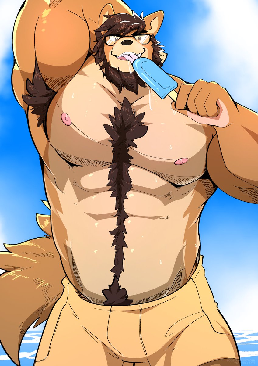 Ice cream on a hot day~
Commission for <a href="/ThickPupRoscoe/">PupRoscoe</a>