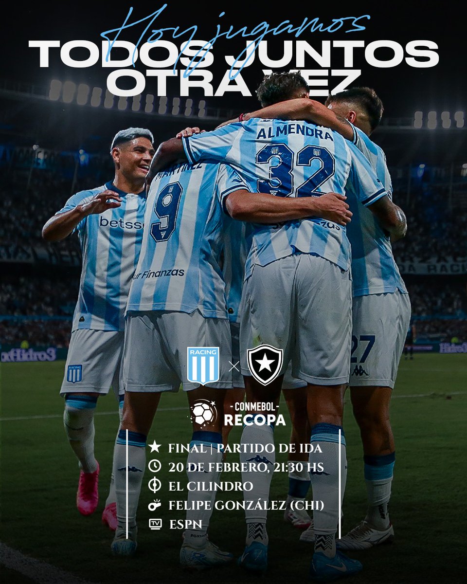 Ustedes adentro; nosotros y nosotras, afuera... Somos uno, codo a codo, por un objetivo 🫂

Porque Racing es mi vida 💙