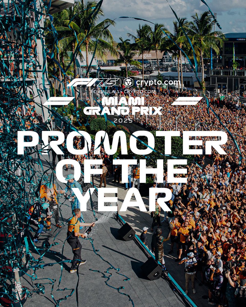 For the fans. 

We are honored to be awarded Promoter of the Year by <a href="/F1/">Formula 1</a>. Year 4, let’s do this. 👏

Read more &gt;&gt; corp.formula1.com/formula-1-anno…