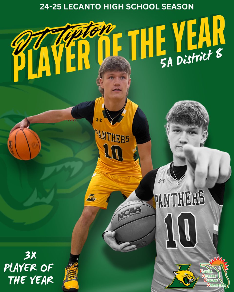 JT Tipton is named Player of the Year 5A District 8! Congratulations JT on your 3rd consecutive year of FACA POTY! <a href="/jttipton10/">JT Tipton</a>