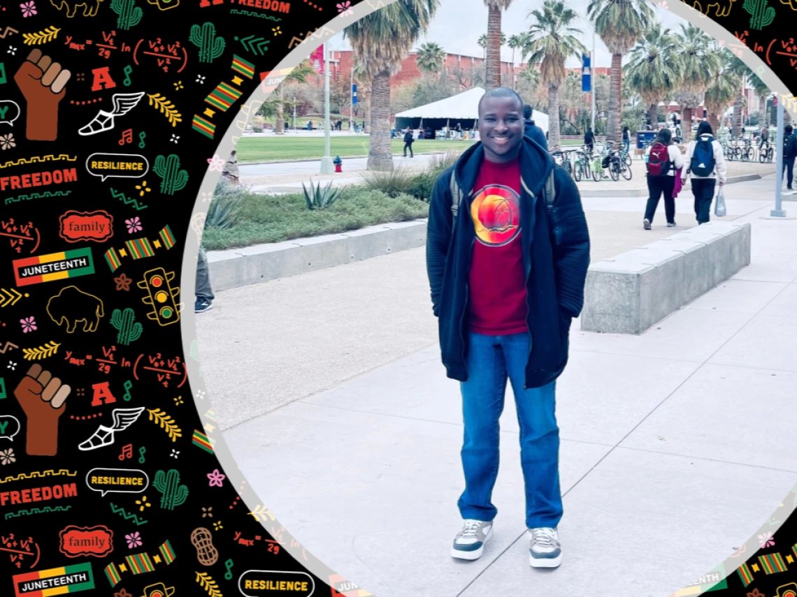 CBC continues to celebrate Black History Month by sharing stories of our students.
Meet Ayobami Adegbenro a first-year PhD student in the Department of Chemistry and Biochemistry at the University of Arizona (UA).  Read more about Ayobami here: bit.ly/434P23o