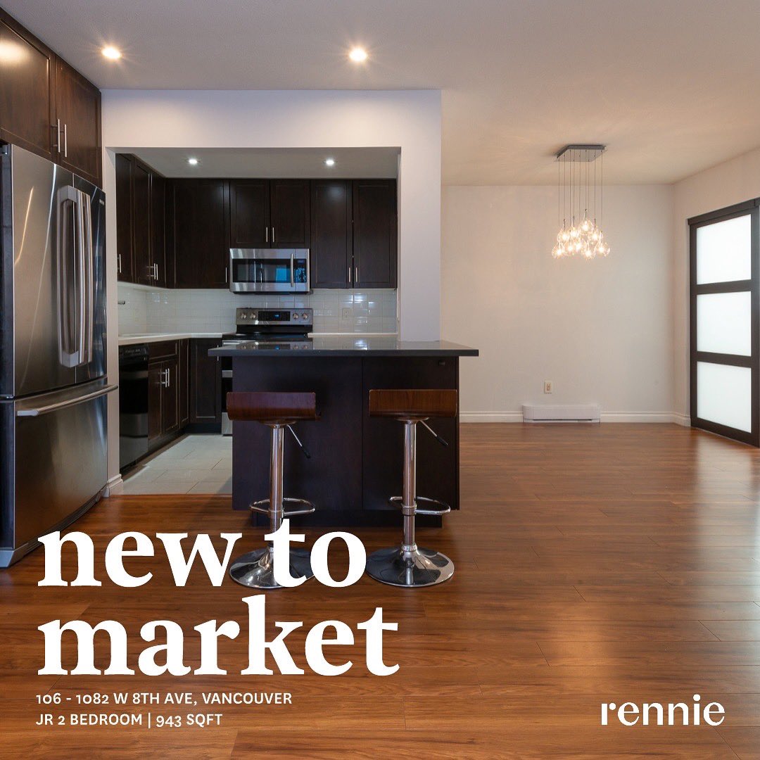 Spacious and quiet condo in Fairview. Great building for pet owners!!

Open House Sunday 1-3pm

106 - 1082 W 8th Ave, Vancouver
Jr 2 Bedroom or 1 +den
943 sqft
1 parking &amp; storage locker

Offered at $819,000

#rennievancouver #Fairview #SouthGranville #realtor
