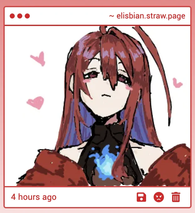 i love everyone who comes to my strawpage and draws me their beautiful Elizabeth. thank u for my life. 
