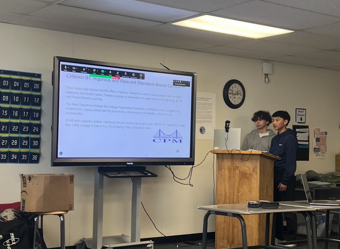 SVHSCoachMeyer's tweet photo. Huge shoutout to our students for their amazing WASC presentations today! 🎤👏 After weeks of teamwork & practice, they delivered informative & engaging presentations. SVHS continues to prepare students to be #FutureReady! 💪📚 #SVHS #WASC #StudentSuccess https://t.co/fYXIKgD0En