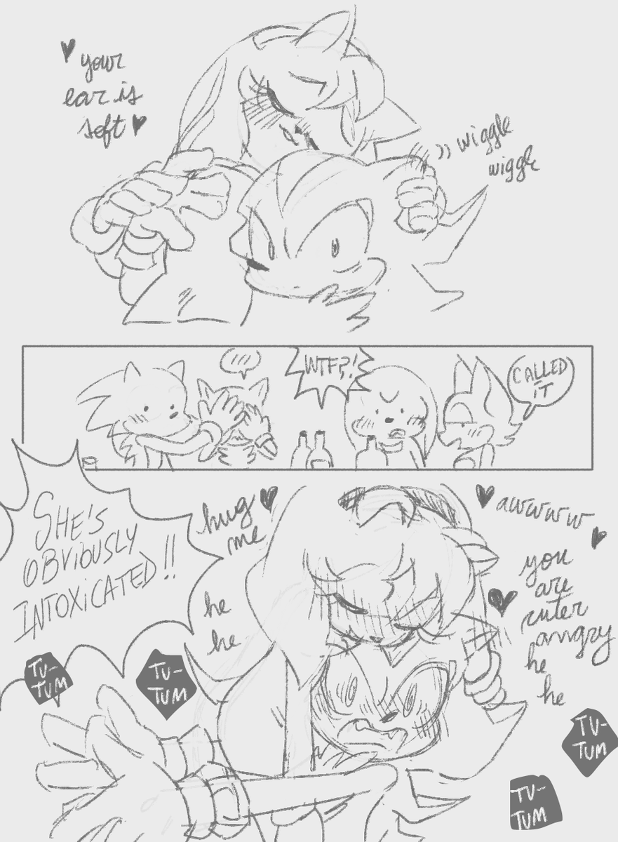 KamuiHand's tweet photo. It all started with the first image... and then, well... the comic drew itself.
I hope you all like it 🥰
#shadamy #sfw #comic #sketch https://t.co/qxUve3XtOm