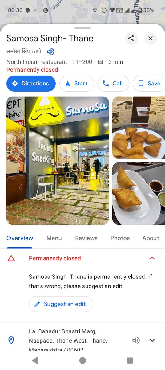 hemantgujral's tweet photo. the cultural appropriation done using the name singh to dupe innocent customers. I really hope @Swiggy @zomato are more vigilant against such fraudulent restaurants or at least do random checks to at least verify restaurant locations. Terrible experience on back to back orders on https://t.co/Pm7xRDGTAl