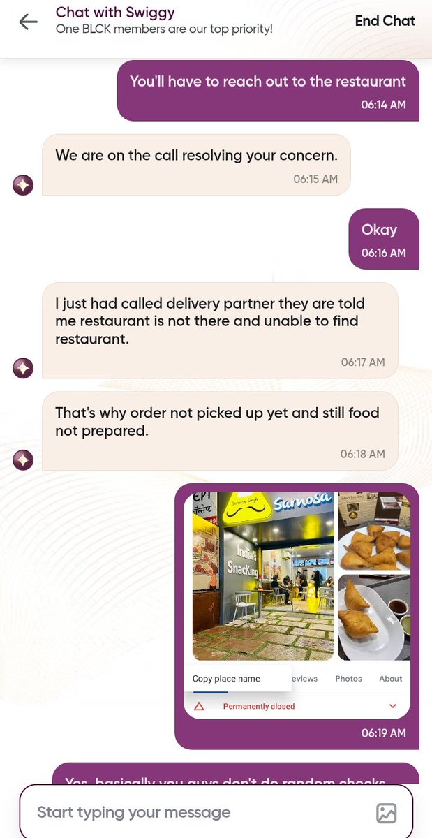 hemantgujral's tweet photo. the cultural appropriation done using the name singh to dupe innocent customers. I really hope @Swiggy @zomato are more vigilant against such fraudulent restaurants or at least do random checks to at least verify restaurant locations. Terrible experience on back to back orders on https://t.co/Pm7xRDGTAl