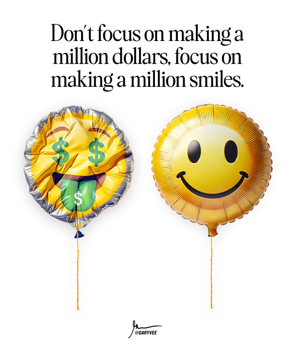 When you don’t solely focus on the 💰.. and focus on enjoying the process towards making the 💵 .. you end up with more 💰 and it’s sustainable ❣️ send this to a kid in a rush ….