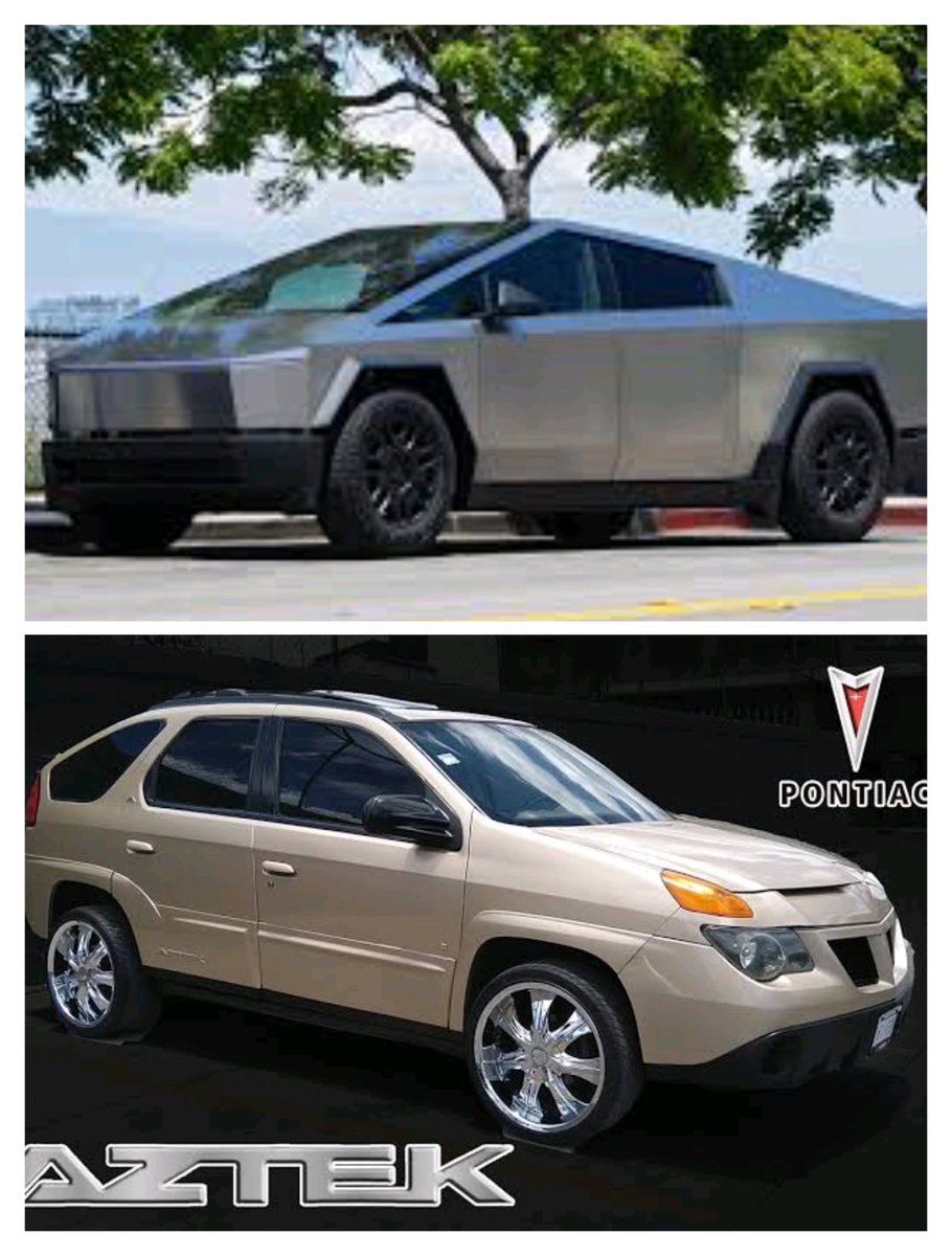 PedroRangelRiv2's tweet photo. A mí no me sacan de la tatema que una @cybertruck es en realidad una #azteck de Pontiac, reformada y más cara https://t.co/ifsxehwwbg