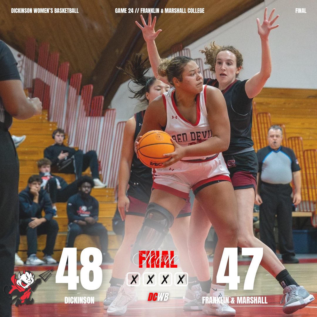 Red Devils win‼️👹

Tonight’s win was lead by Junior Center Mia Chapman with 17 points and 12 rebounds, 7 of which were offensive. Clair Marion also contributed a double double with 11 points and 11 rebounds. Great team win! #dcwb