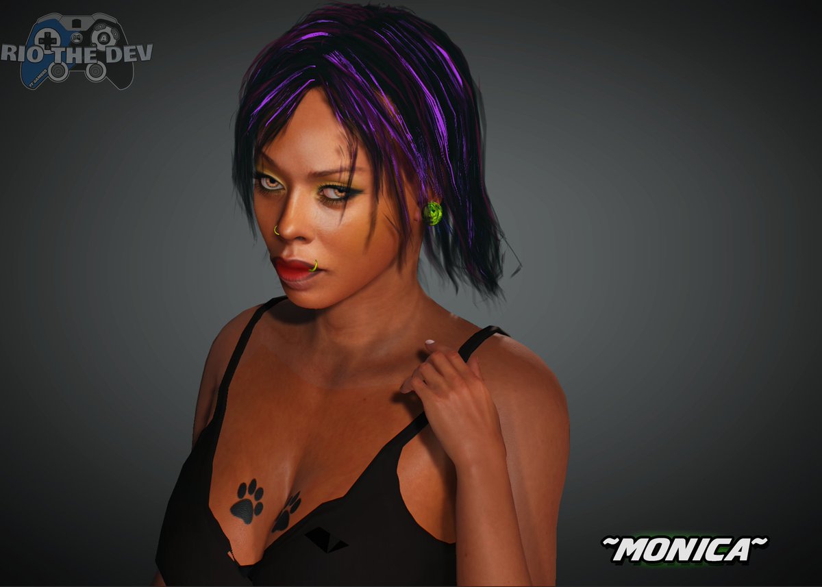riothedev's tweet photo. New Character, Monica.

#WIPWedensday #IndieDev #GamersUnite #3Dart #GameDesign #Characterdesign #reallusion https://t.co/r9nhv25fde