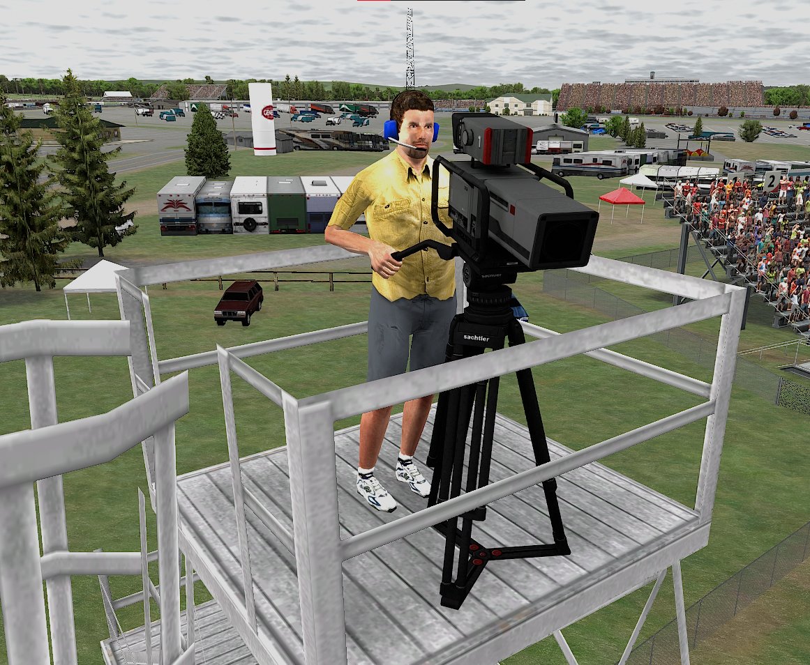 Never noticed until today that the camera operators are animated at Watkins Glen. Idk if that's everywhere <a href="/iRacing/">iRacing</a>