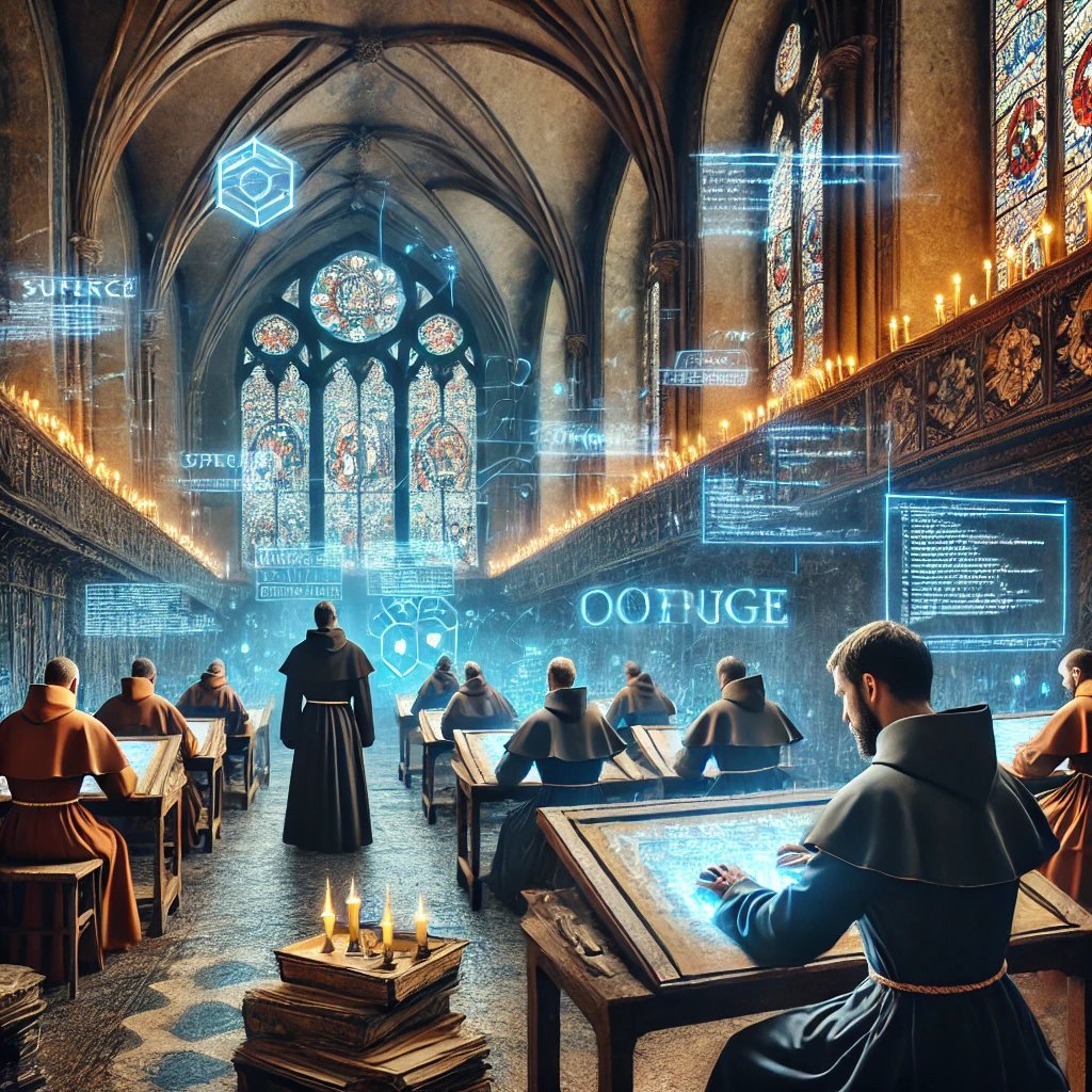 TechMonasteries's tweet photo. What if a hacker house was like an ancient monastery—a sanctuary for deep work where instead of copying manuscripts, people built open-source software?
Techno-Monasteries continue this legacy, giving today’s scribes, open-source builders, a space to focus, collaborate &amp; innovate. https://t.co/9jAxI36iFY