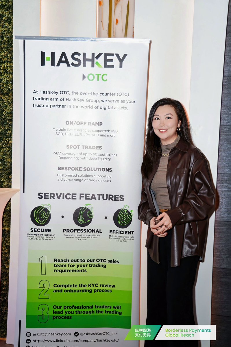 HashKeyOTC's tweet image. 🌠 Hong Kong was a blast! 💫
 
🚀 Exciting things are on the way as our Senior BD Manager, Jane, shared her insights on cross-border payments and regulatory compliance 🙌🏻🔥

🗣️ Huge shoutout to @Cobo_Global for having us 🤝

Lots more incoming. Stay tuned! ⏩

#HashKeyOTC