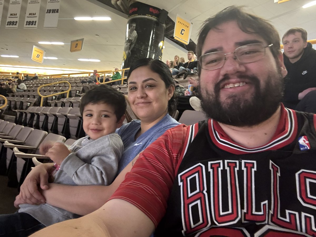 #FightForIowa My friend Abby and her son, Exekiel’s first game!