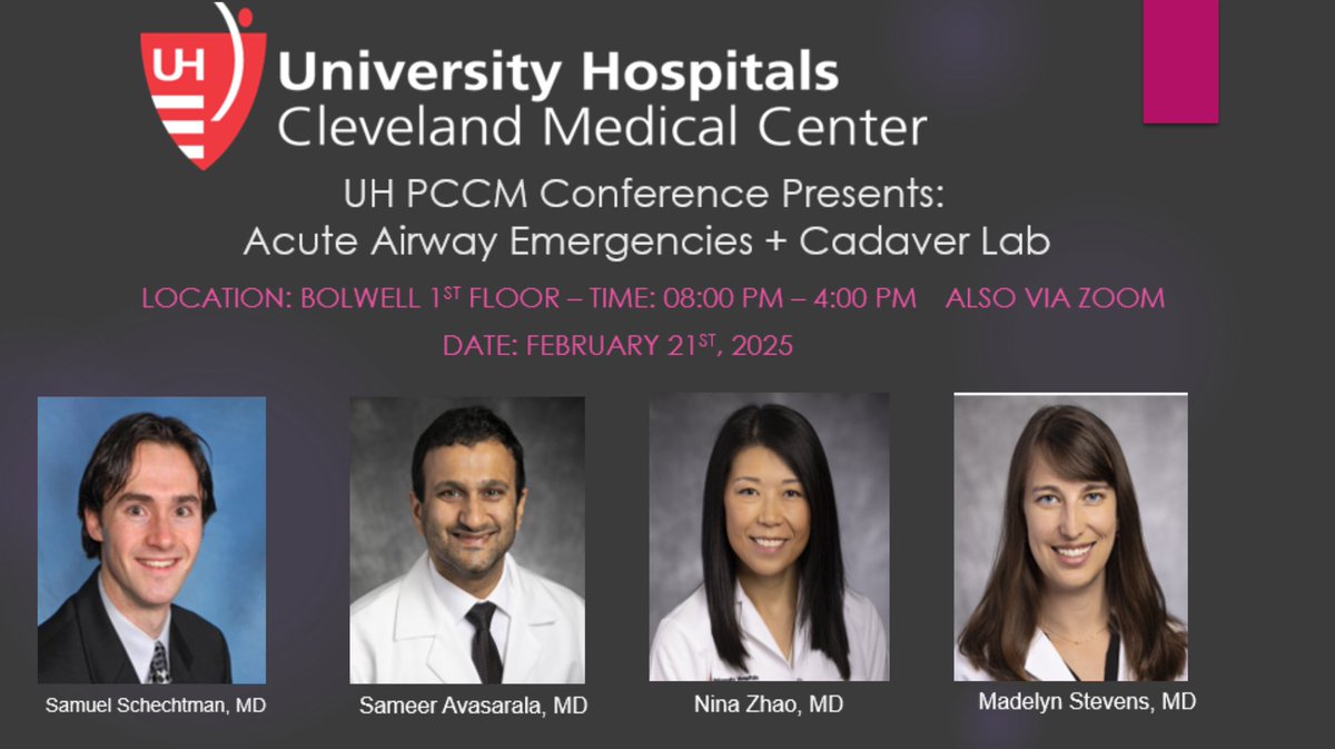 Sameer Avasarala (@skavasarala) on Twitter photo Pumped to get this course kicked off on Friday: SALAD technique, emergency cricothyroidotomies, & bronchial blocker placement. Great collaborators from <a href="/UHcleENT/">University Hospitals Otolaryngology</a> and Grand Rounds Speaker <a href="/SamSchechtman/">Sam Schechtman</a>. <a href="/UHPulmCrit/">UH PCCM Fellowship</a> <a href="/cwruim/">Case Western/UH IM Chiefs</a> <a href="/umichmedicine/">Michigan Medicine</a> <a href="/CWRUSOM/">CWRU School of Medicine</a> <a href="/AAB_IP/">AABIP</a> <a href="/CHESTOncology/">CHEST Thoracic Oncology & Chest Procedures</a> Pumped to get this course kicked off on Friday: SALAD technique, emergency cricothyroidotomies, & bronchial blocker placement. Great collaborators from <a href="/UHcleENT/">University Hospitals Otolaryngology</a> and Grand Rounds Speaker <a href="/SamSchechtman/">Sam Schechtman</a>. <a href="/UHPulmCrit/">UH PCCM Fellowship</a> <a href="/cwruim/">Case Western/UH IM Chiefs</a> <a href="/umichmedicine/">Michigan Medicine</a> <a href="/CWRUSOM/">CWRU School of Medicine</a> <a href="/AAB_IP/">AABIP</a> <a href="/CHESTOncology/">CHEST Thoracic Oncology & Chest Procedures</a>
