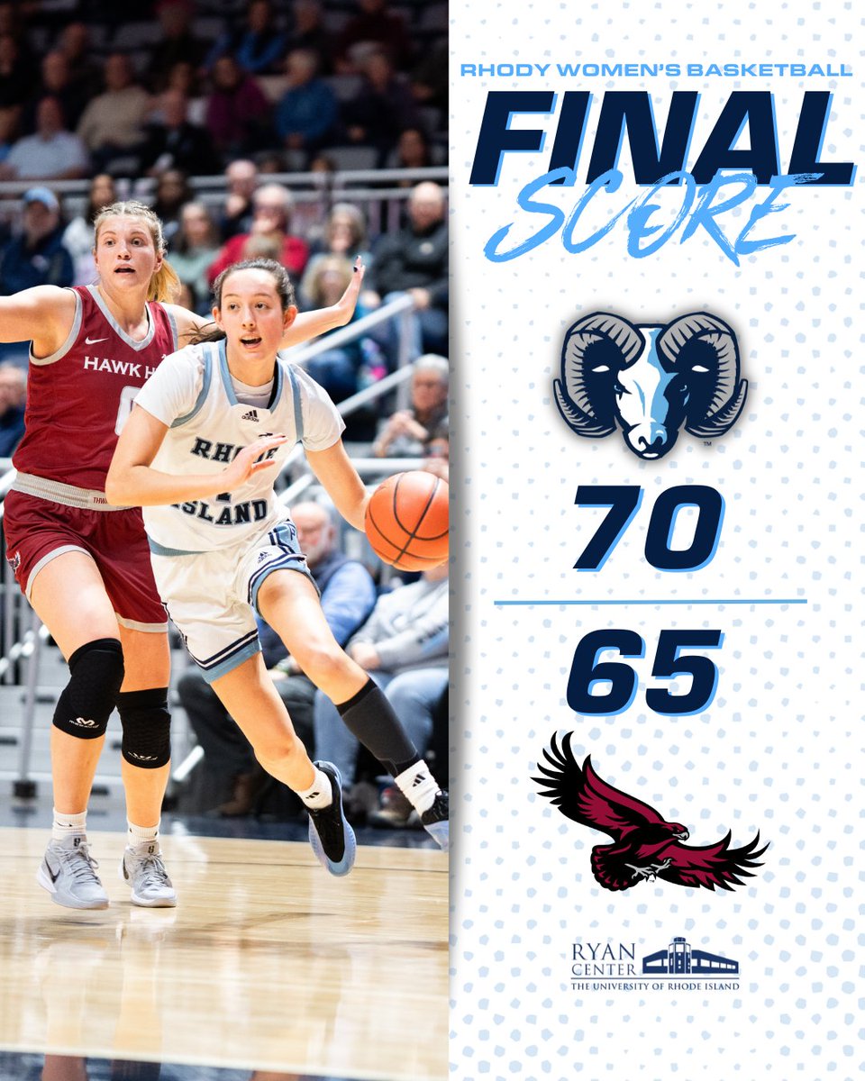 Big win for <a href="/RhodyWBB/">Rhody WBB</a>  taking down Saint Joseph's  70-65!