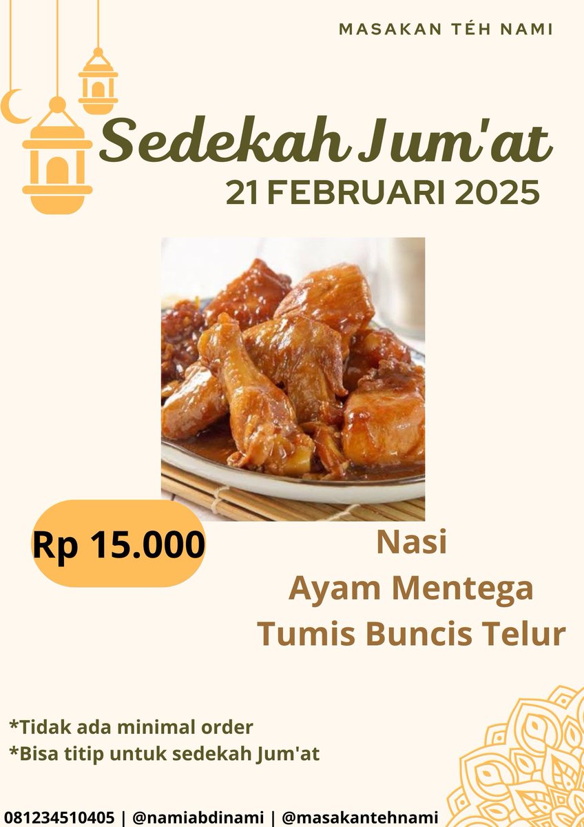 namiabdinami's tweet photo. Mangga tweeps barangkali mau ikutan untuk sedekah Jum'at besok, bisa DM yaaa
Hatur nuhun 🙂🙏🏻 https://t.co/9oojccysqK