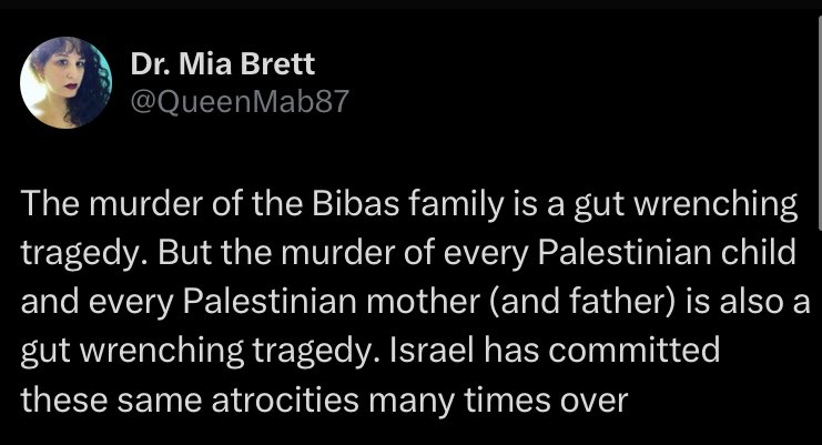skedeschi's tweet photo. Never, not one time, has israelis gone into palestine, found a family home, murdered the dog, and used power tools to take a woman and two infants hostage,  sold them to other israelis who murdered them and then ransomed back their bodies. Ever "Dr". https://t.co/SObhJNMsRc