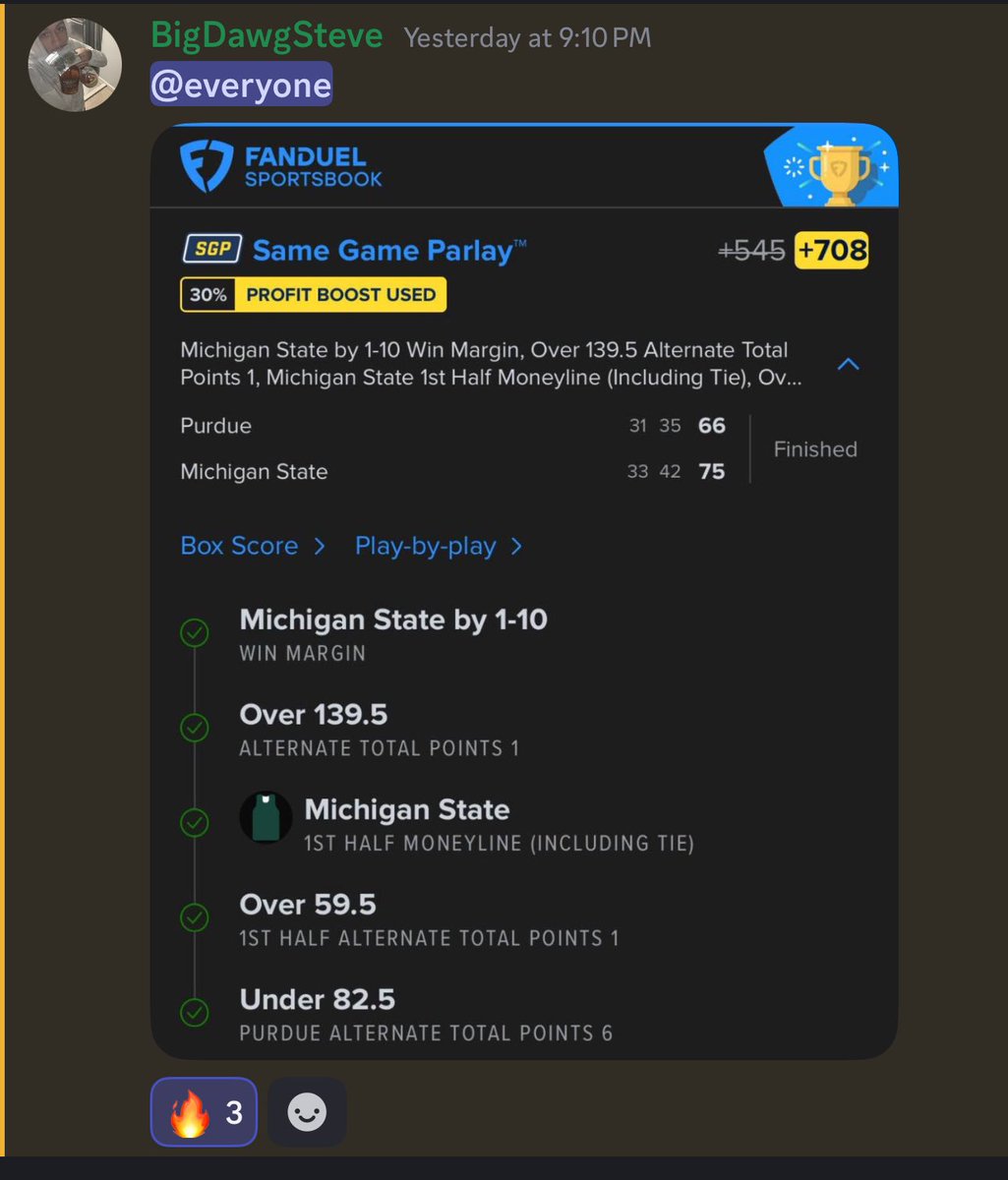 THEM MEMBERS STILL GOING HEAVY IN THE CORD ✅📈
COME JOIN THE WINNING CIRCLE 🚾⚠️
#GamblingCommunity <a href="/br_betting/">br_betting</a>