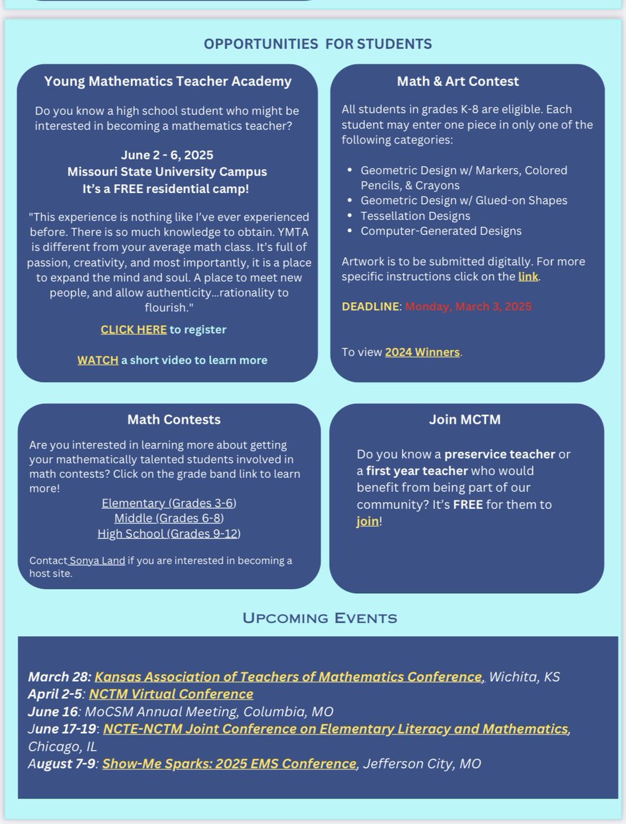 Hot off the Press! MCTM February  Newsletter!  MoAESP <a href="/MOEducation/">Missouri DESE</a> <a href="/Mo_CSM/">MoCSM</a> <a href="/MoAESP/">MAESP</a> 

mail.google.com/mail/u/0/#sear…