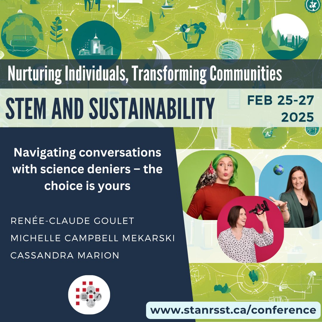 📢 STAN 2025 Day 3
🗣️ Conversations with Science Deniers – The Choice is Yours 

How do you engage with science skeptics without burning out? This workshop will help you navigate challenging conversations on topics like climate change and vaccination.

stanrsst.ca/conference