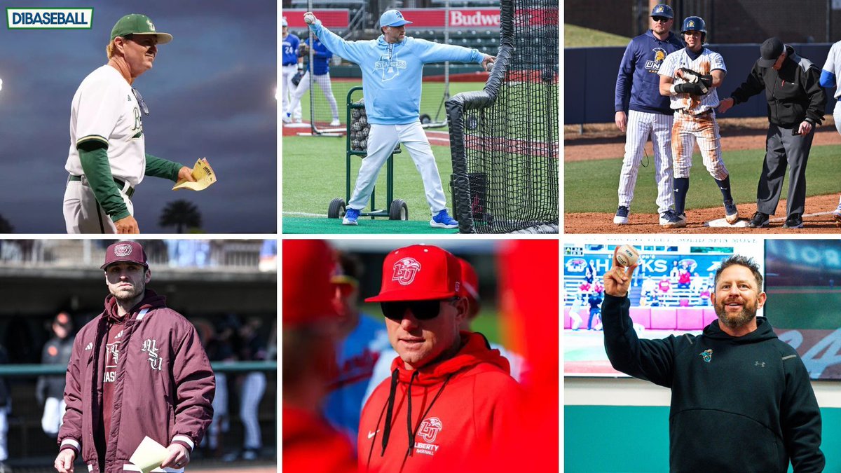 D1Baseball (@d1baseball) on Twitter photo These six head coaches made positive impressions during their debut weekends:
π€ Mitch Hannahs, <a href="/USFBaseball/">USF Baseball</a>
π³ Tracy Archuleta, <a href="/IndStBaseball/">Indiana State Baseball</a>
βοΈ Cody Ellis, <a href="/UNCGBaseball/">UNCG Baseball</a>
π» Joey Hawkins, <a href="/MoStateBSB/">Missouri State Baseball</a>
π₯ Bradley LeCroy, <a href="/LibertyBaseball/">Liberty Baseball</a>
π Kevin Schnall, <a href="/CoastalBaseball/">Coastal Carolina Baseball</a> These six head coaches made positive impressions during their debut weekends:
π€ Mitch Hannahs, <a href="/USFBaseball/">USF Baseball</a>
π³ Tracy Archuleta, <a href="/IndStBaseball/">Indiana State Baseball</a>
βοΈ Cody Ellis, <a href="/UNCGBaseball/">UNCG Baseball</a>
π» Joey Hawkins, <a href="/MoStateBSB/">Missouri State Baseball</a>
π₯ Bradley LeCroy, <a href="/LibertyBaseball/">Liberty Baseball</a>
π Kevin Schnall, <a href="/CoastalBaseball/">Coastal Carolina Baseball</a>