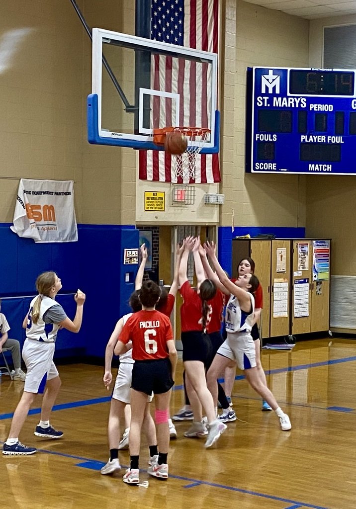 SMSSwormville's tweet photo. We're taking the opportunity over #FebruaryBreak to catch up on some of our #basketball posts! The #Varsity Lady Bees had quite the student cheering section earlier this month at their game versus St. Peter's - the Bee even made an appearance at half time! #schoolspirit #goBEES https://t.co/KyVZclNGgf
