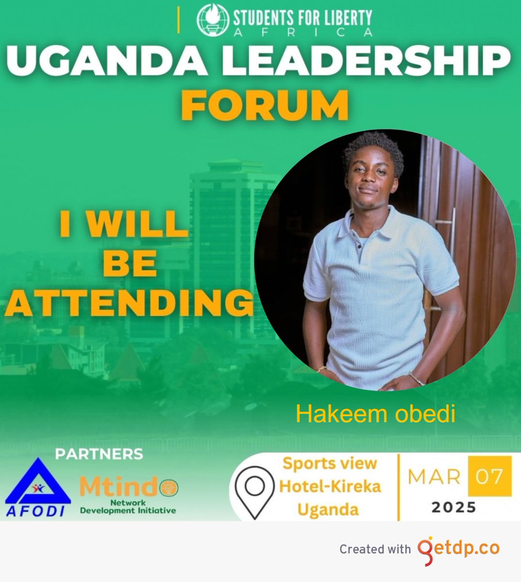 Hakeem Obedi (@hakeemobedi) on Twitter photo Excited to announce that I have been selected to participate in the 2025 Uganda Leadership Forum at Kireka Sport View Hotel on March 7th! Looking forward to insightful discussions, networking, and driving positive change. #UgandaLeadershipForum #Leadership #YouthInAction #ULF2025 Excited to announce that I have been selected to participate in the 2025 Uganda Leadership Forum at Kireka Sport View Hotel on March 7th! Looking forward to insightful discussions, networking, and driving positive change. #UgandaLeadershipForum #Leadership #YouthInAction #ULF2025