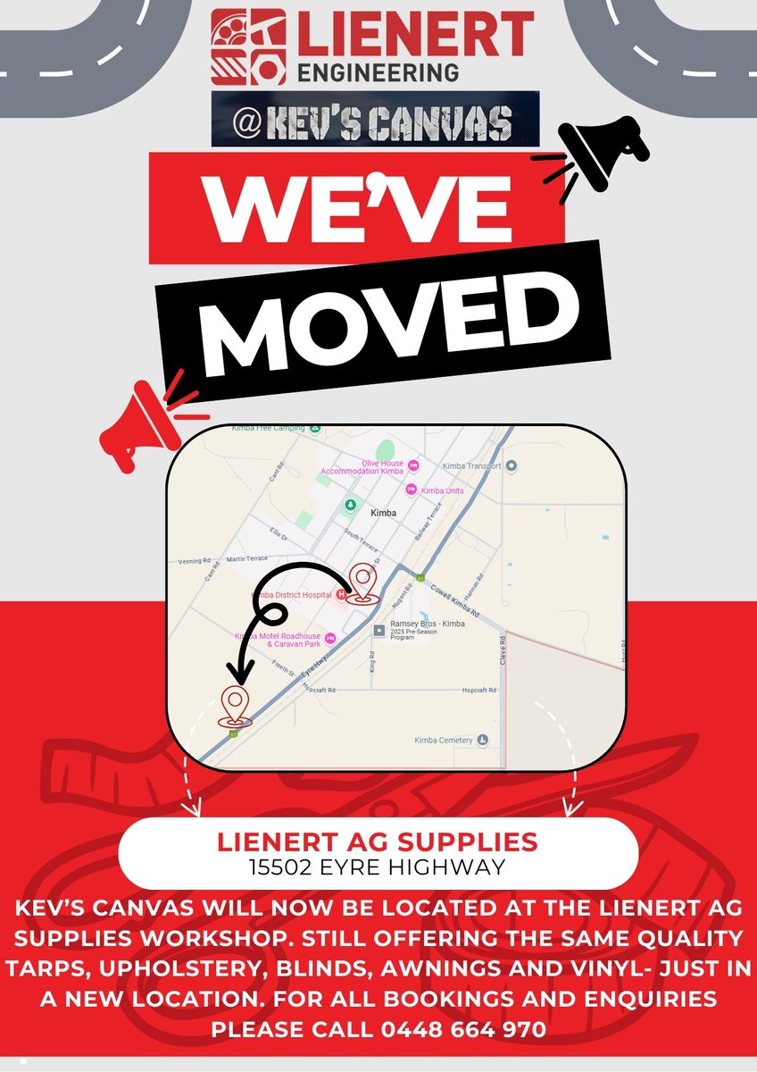 We’ve transitioned Kev's canvas to the Lienert AG Supplies store

Pop in and see us if you have any jobs you need done.