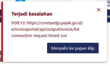 zaeho's tweet photo. @kring_pajak halo min, 
ketika membuka faktur keluaran,muncul ini.
ini kenapa ya ? pdhl udah ganti jaringan dan menjadi mode pribadi https://t.co/Jgk6Vq2fMz