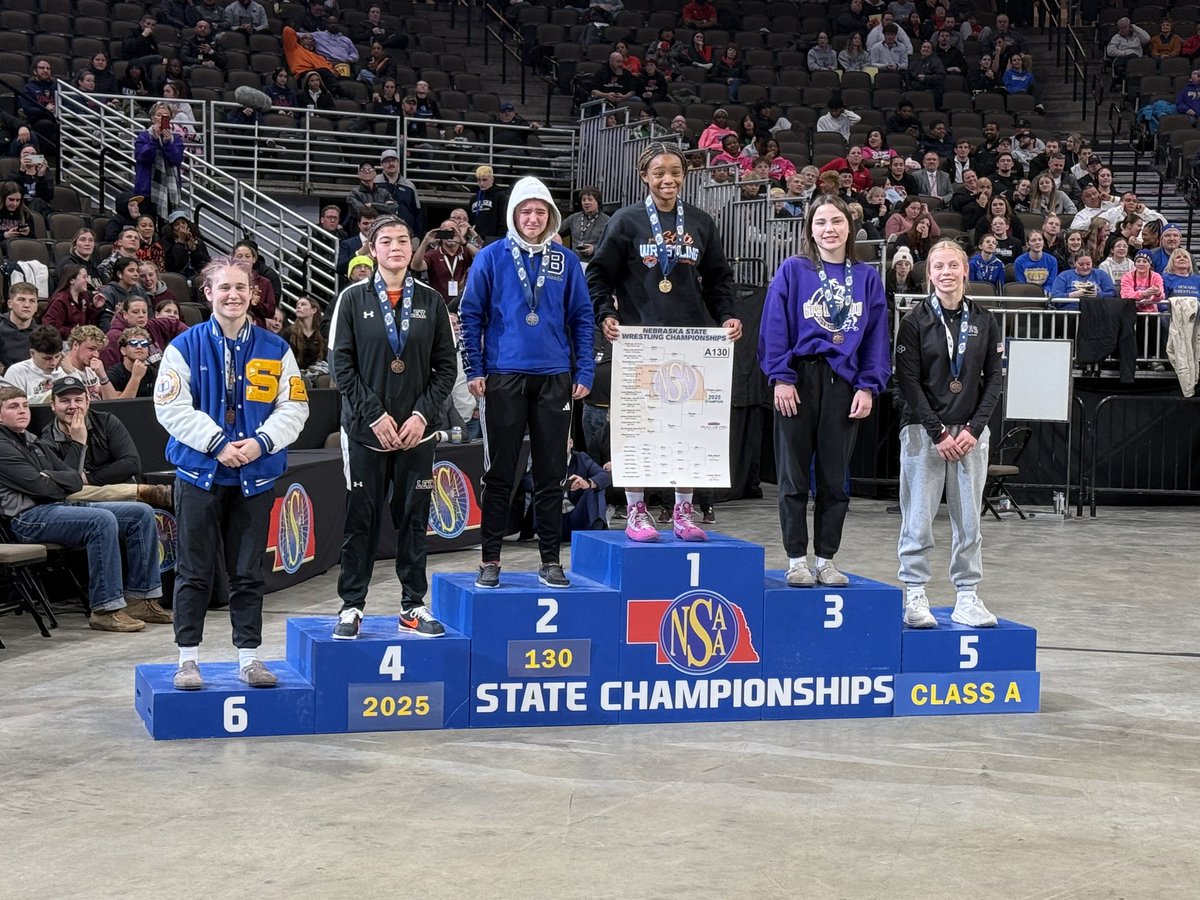 🤼‍♀️ Congrats to our Class A 130 Pound NSAA Girls State Wrestling Champion: Kalynn Lyons from Omaha Westview High School! #nebpreps