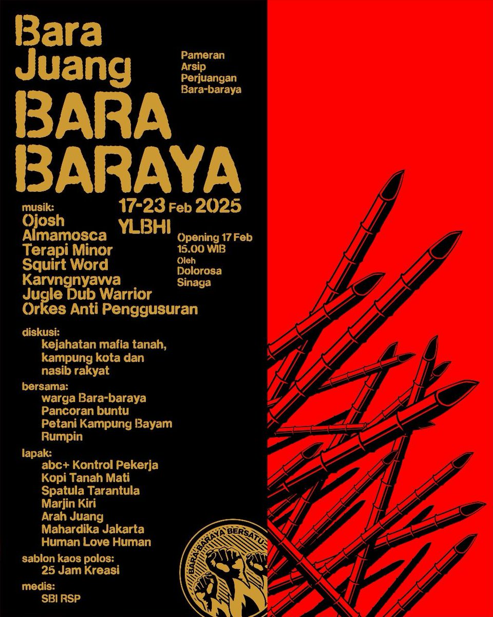 TURAH SEKAM VOL.1 
Open pre order 19-26 Februari 2025
Hubingi 089525321929

Seluruh keuntungan penjualan zine diserahkan kpd korban penggusuran Bara-Baraya, Makasar.

Detil mengenai material kaos dan daftar isi + kisi2 tulisan zine bisa dilihat dlm slide ketiga”