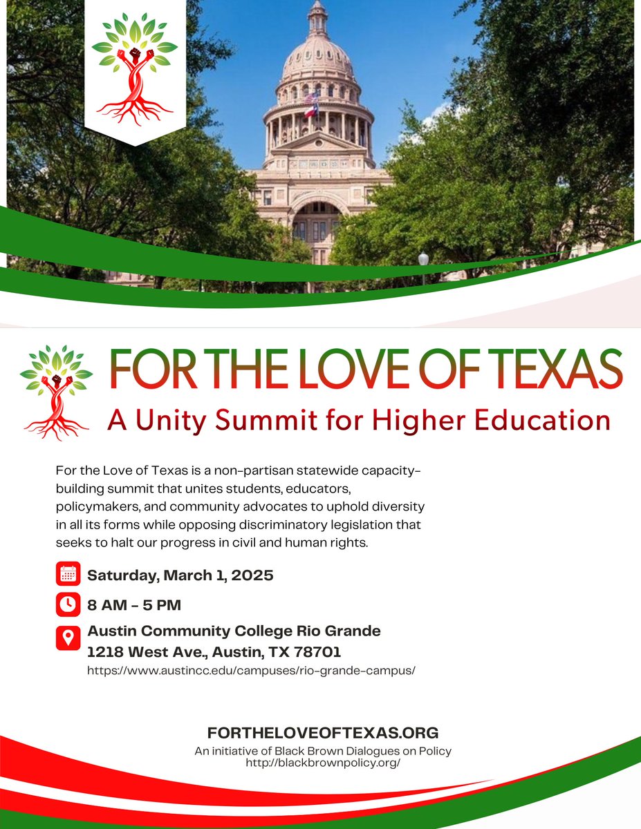 “Love is an act of solidarity.”

Join us for For the Love of Texas (FLOT)—a powerful summit to defend higher ed, protect our rights &amp; build a just future.

📅 Sat, March 1, 2025
📍 Austin, TX

🔗 Link in bio to register! #FLOT2025 #ForTheLoveOfTexas