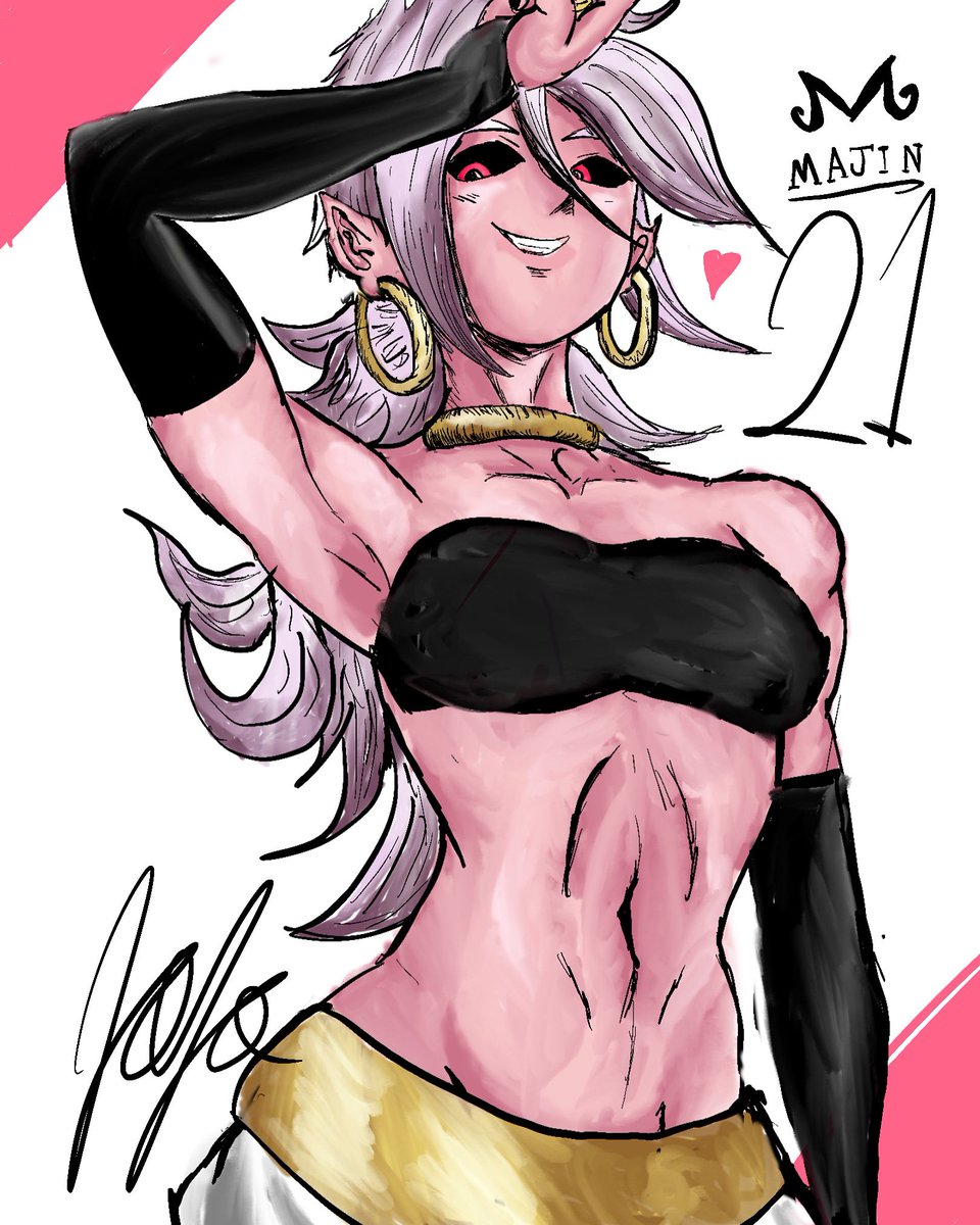 One from last year I posted on my personal account. Majin Android 21! (Her hair isn’t too short it’s supposed to be a ponytail)

#dragonballfanart #Android21