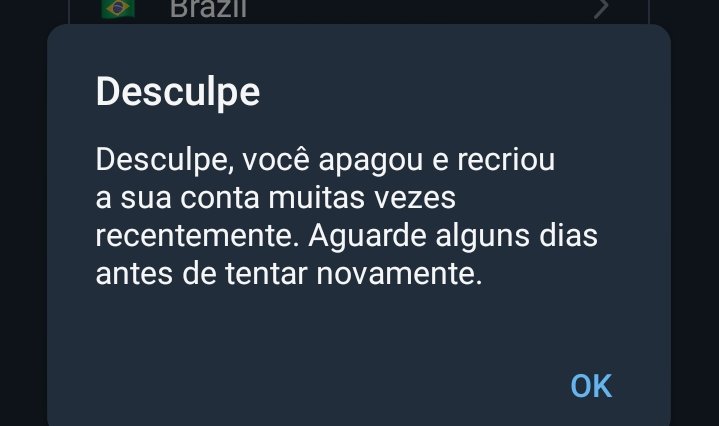 perdi minha conta do tg pq invadiram o número (?)
