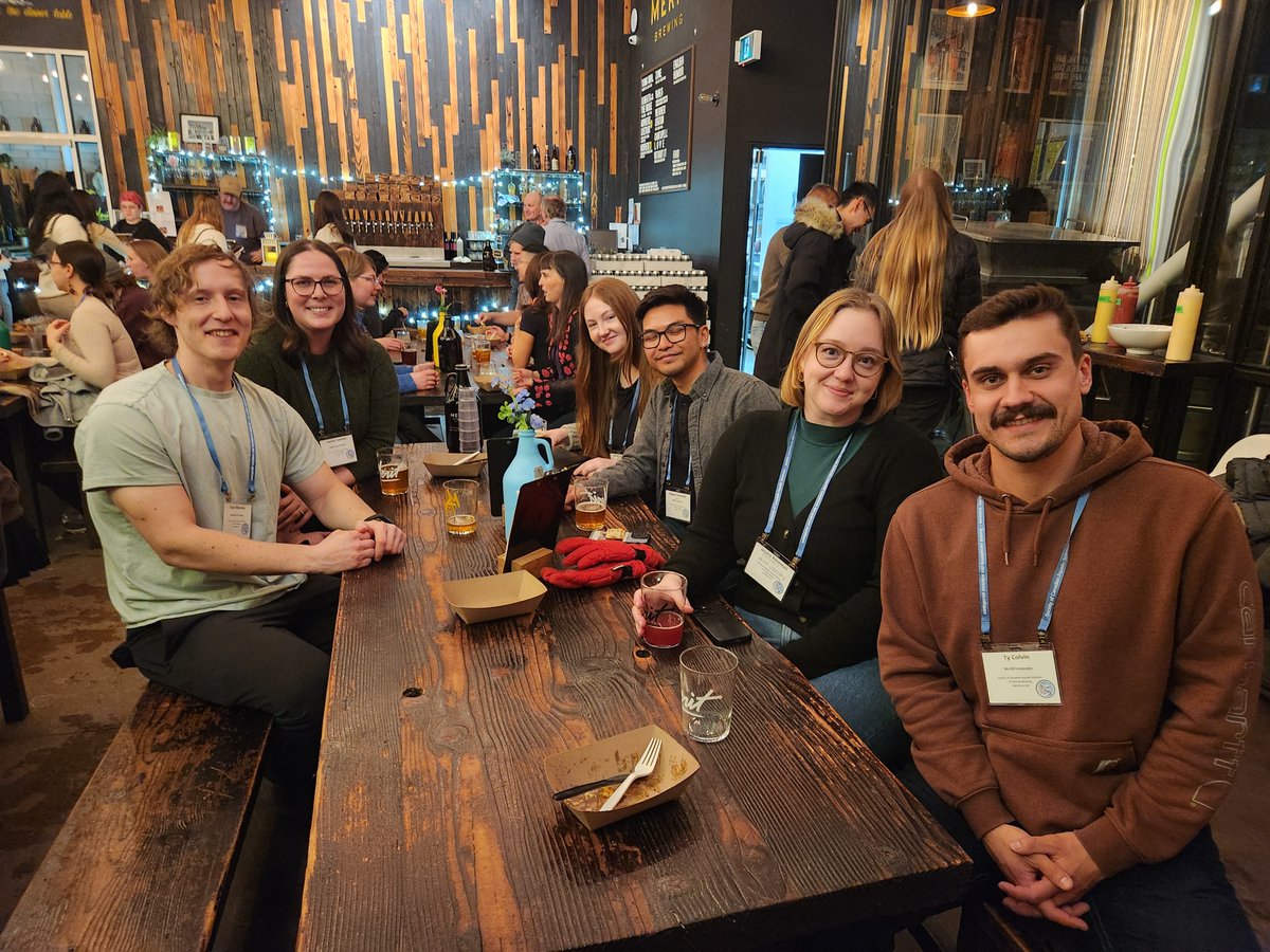 scas_scsa's tweet photo. And we're off! Welcome to #SCAS2025 🌊🐟 Thank you to all who helped us kick off the conference with our Welcome Mixer and our Student Networking Event at Merit Brewing. See you tomorrow for our official kickoff with our opening ceremony and plenaries🎉 https://t.co/AmOM4D6jHA
