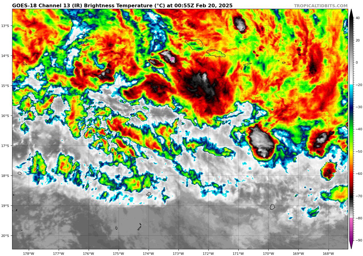 TrevorTropicsWX's tweet photo. #Invest92P now has an MEDIUM chance of developing as a tropical system
This System could develop within the next 24 to 48 hours as a Tropical Disturbance and needs to be watched closely
#wxtwitter #wxX #Tropicswx #Tropicalwx #Cyclone #92P #CycloneRae #Rae #Tonga #Samoa https://t.co/X70jvfy8A7