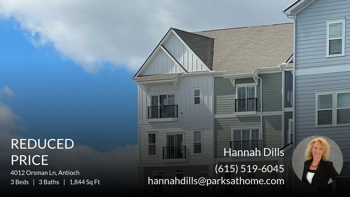 HDills's tweet photo. 📍 Reduced Price 📍 This recently reduced home at 4012 Orsman Ln in Antioch won't last long, so, don't wait to set up a showing! Reach out here or at (615) 519-6045 for more information!

Hannah Dills, PARKS Realtor https://t.co/fOVuJDyBv8 https://t.co/bke6bHWk4V