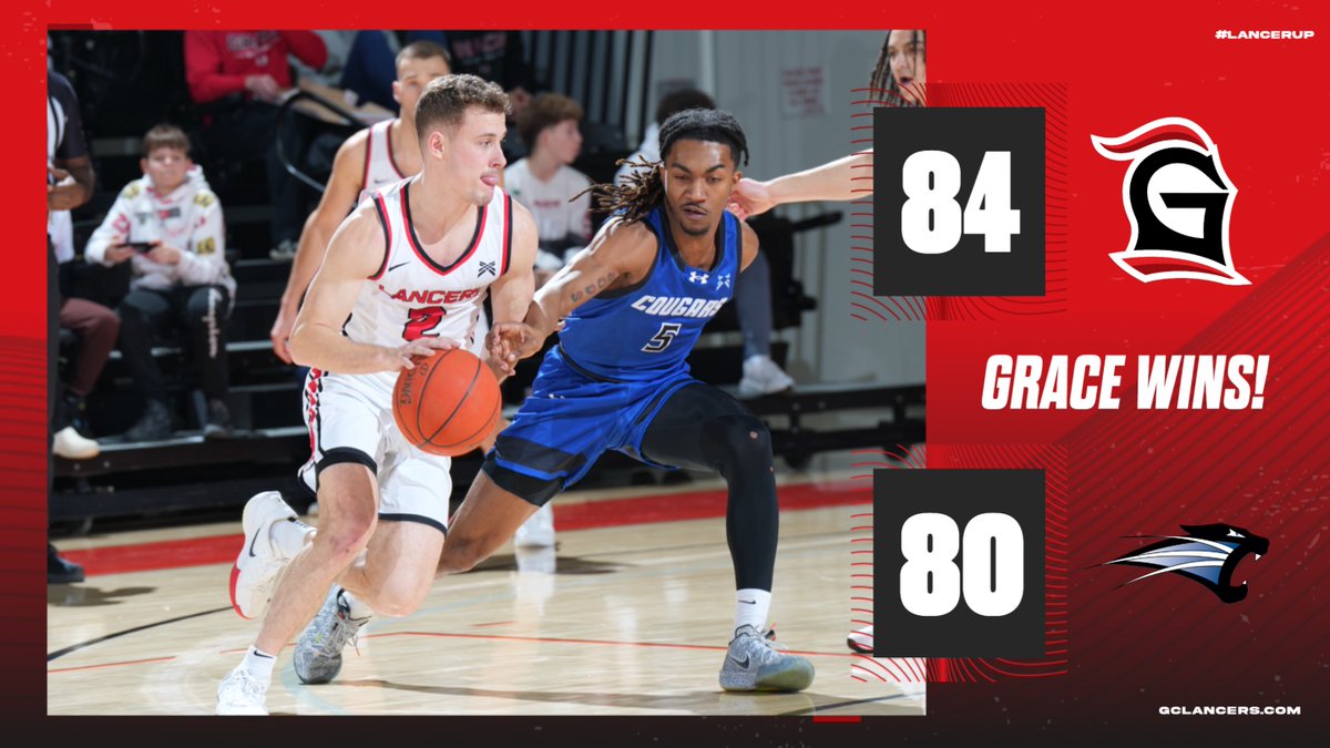 Grace Athletics (@gracelancers) on Twitter photo Thrilling W for <a href="/GraceBasketball/">Grace Basketball</a> as the Lancers hold off (RV) St. Francis by four!
#LancerUp Thrilling W for <a href="/GraceBasketball/">Grace Basketball</a> as the Lancers hold off (RV) St. Francis by four!
#LancerUp