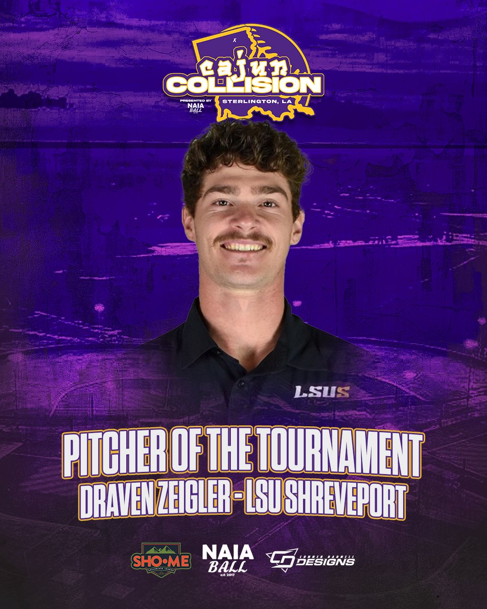 Cajun Collision (@cajuncollision) on Twitter photo π¨π¨ Your 2025 Cajun Collision sponsored by <a href="/ShoMeLeague/">Sho-Me Collegiate League</a> Pitcher of the Tournament goes to LSU Shreveports RHP Draven Zeigler! #NAIABall <a href="/NAIABall/">NAIA Ball</a> <a href="/LSUS_Baseball/">πππ πππ§ππ«ππ₯π€π§π© π½ππ¨ππππ‘π‘</a> <a href="/LSUSathletics/">LSUS Athletics</a> π¨π¨ Your 2025 Cajun Collision sponsored by <a href="/ShoMeLeague/">Sho-Me Collegiate League</a> Pitcher of the Tournament goes to LSU Shreveports RHP Draven Zeigler! #NAIABall <a href="/NAIABall/">NAIA Ball</a> <a href="/LSUS_Baseball/">πππ πππ§ππ«ππ₯π€π§π© π½ππ¨ππππ‘π‘</a> <a href="/LSUSathletics/">LSUS Athletics</a>