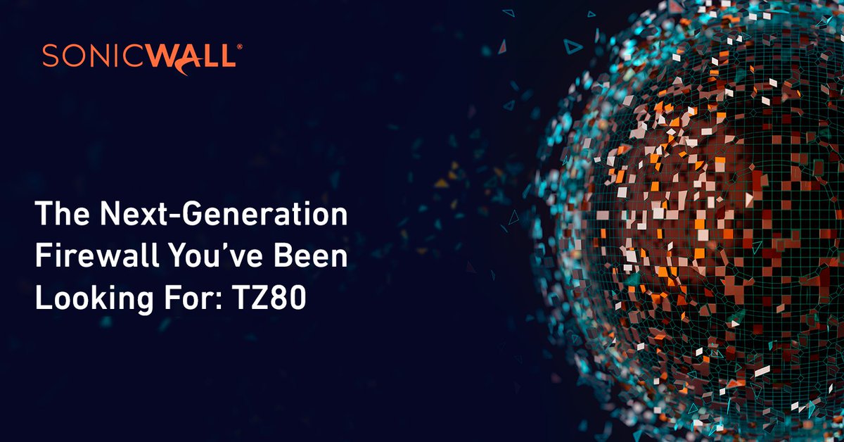 SonicWall's tweet photo. Do you have someone on staff that can manage your firewall? 🤔

SonicWall solves this problem with Managed Protection Security Service, a cloud-delivered service subscription that adds SonicWall MSS to the TZ80 firewall 🔥

Stay updated, stay protected 💡
https://t.co/LtIXtIUuEv https://t.co/Q69O6UM13u