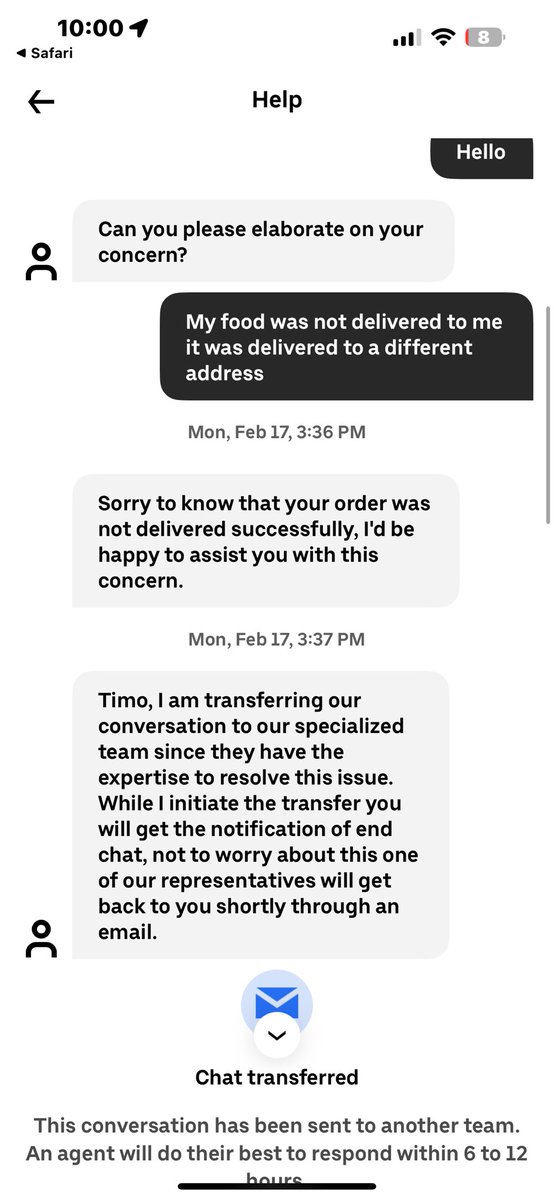 YO_SOY__EL's tweet photo. Pt2 I contacted uber eats care through the app and they don’t want to reimburse me for my loss saying I’m not eligible for credits or refund this is how @CareUberea93850 treats paying customers https://t.co/TOpFVuBfmS