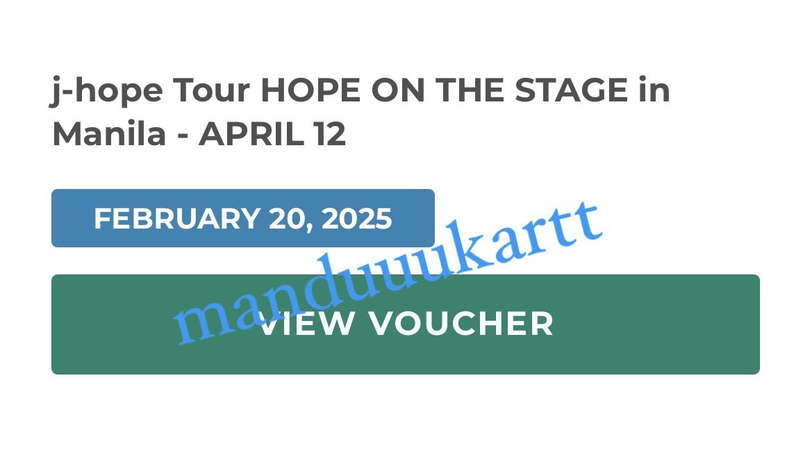 _manduuukartt's tweet photo. HOPE ON THE STAGE SMART PRESALE SECURED ✨ https://t.co/16c8baXW43