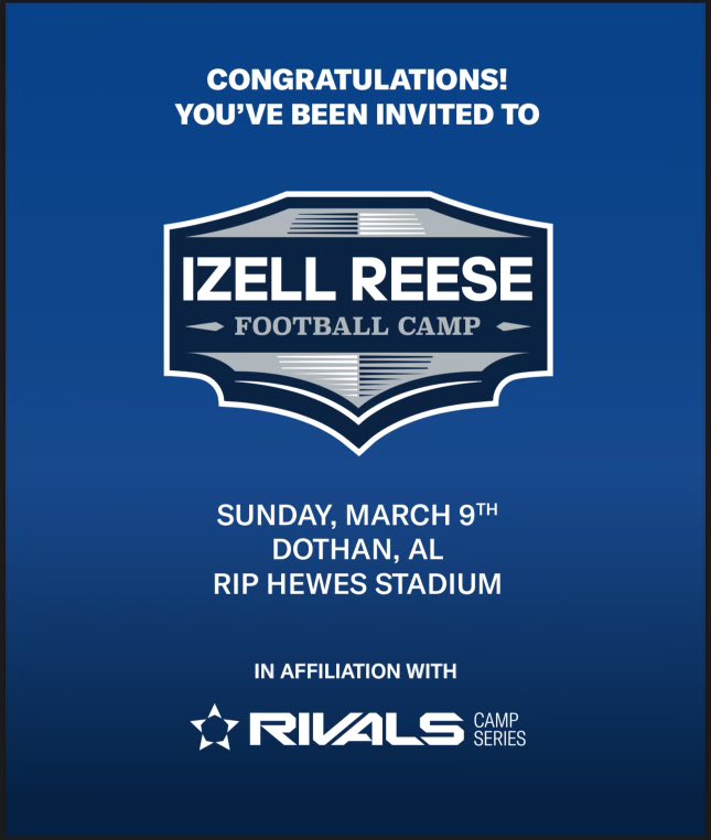 Blessed to receive a big opportunity to show what I can do at the Izell Reese Football Camp!